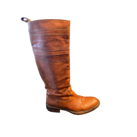 N.D.C. Women's Brown Handmade Leather Riding Boots Size 37.5/7 - Picture 1 of 7